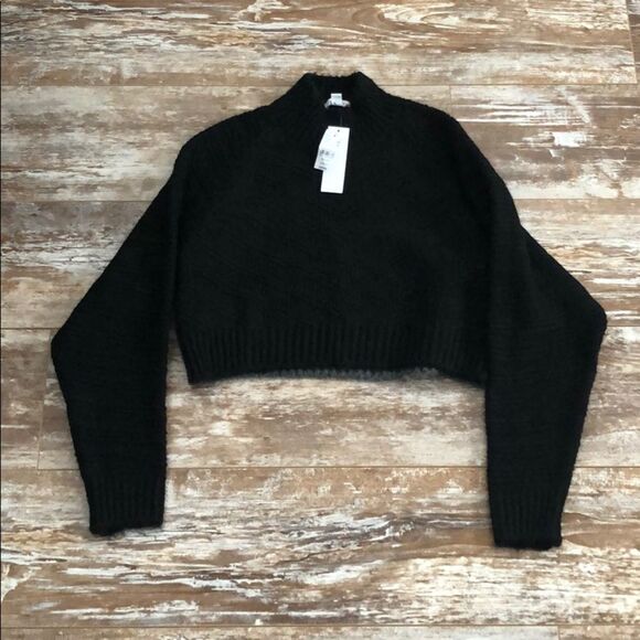 Topshop Cropped Style Colorblock Sweater size 12 - Picture 1 of 5